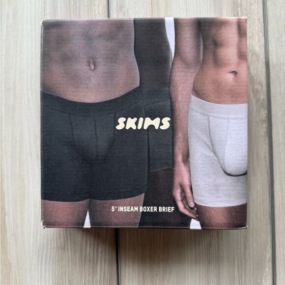 SKIMS Mens 5” Boxer Briefs 3 Pack Fawn Multi S NWT IN PACKAGE - Picture 3 of 5